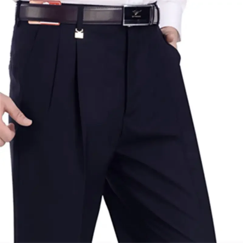 Men's Casual Suit Pants Autumn Thick Cotton Classic Business Fashion Stretch Trousers Male Brand Clothes High Waist A147 5