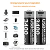 MATOV USB AA 1.5V 3400mWh Type-C Rechargeable Lithium Battery for Hunting Camera Remote Control Mouse Smart Door Lock Microphone 5
