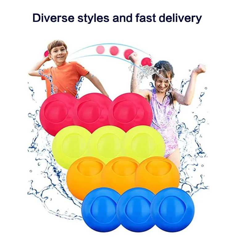 

Reusable Water Balloons Soft Silicone Quick Refillable Beach Outdoor Activities Water Games Toy For Kids Water Ball Set