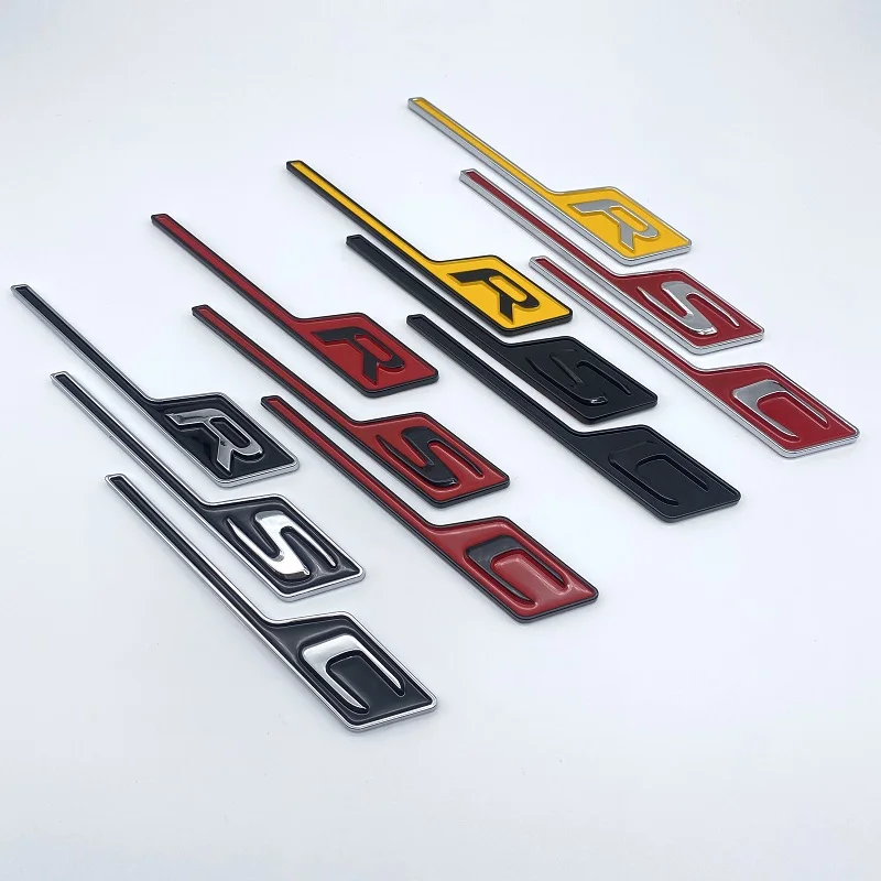 

3D ABS Chrome Black Yellow Red Car Rear Trunk Badge Logo GT R S C Emblem For Mercedes AMG GTR GTC GTS C190 Car Stickers