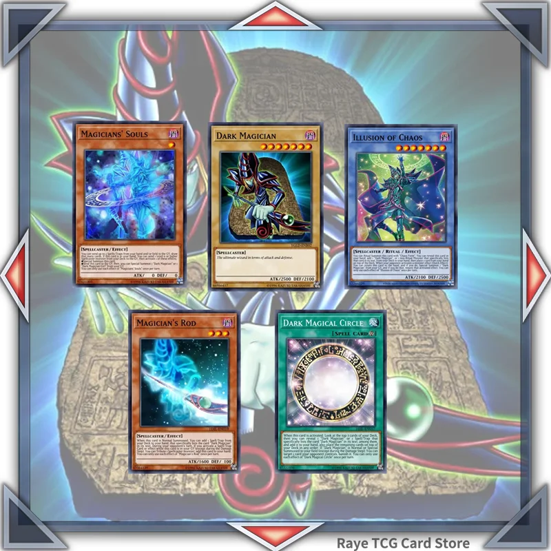 Карточная игровая колода Dark Magician Yugioh для легкой игры, не оригинальная, DIY колода MD для Master 1/2