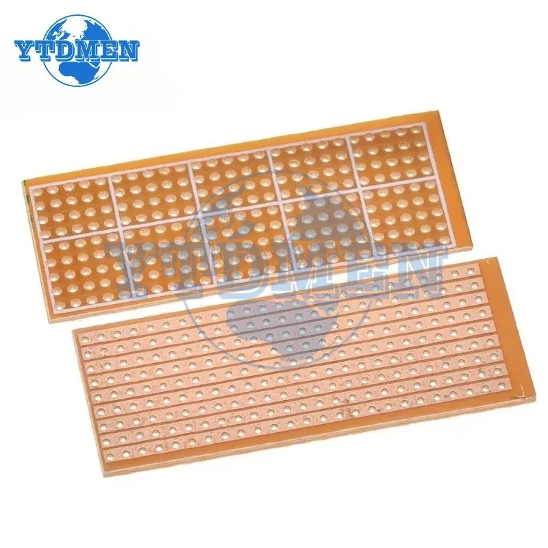 10PCS 스트립보드 PCB 보드 2.5x6.4cm / 6.5x14.5cm 단일 측면 회로 기판 DIY Arduino용 범용 실험 프로토타입 보드