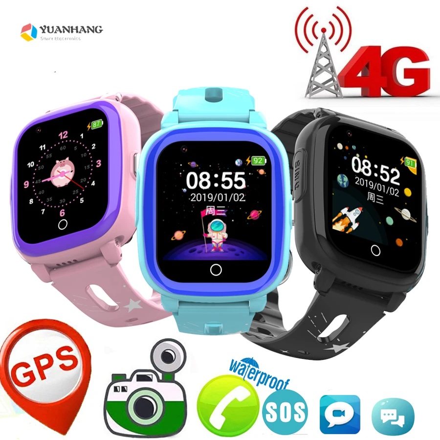 

Smart 4G GPS WI-FI Tracker Locate Kids Student Remote Camera Voice Monitor SOS Call Smartwatch Video Call Android Phone Watch