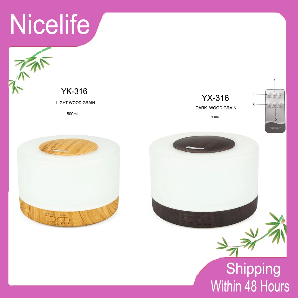 

YX316/316A/316M 500ml/300ml Aroma Diffuser Air Humidifier Ultrasonic Cool Mist Maker Led Essential Oil Flame Lamp Difusor