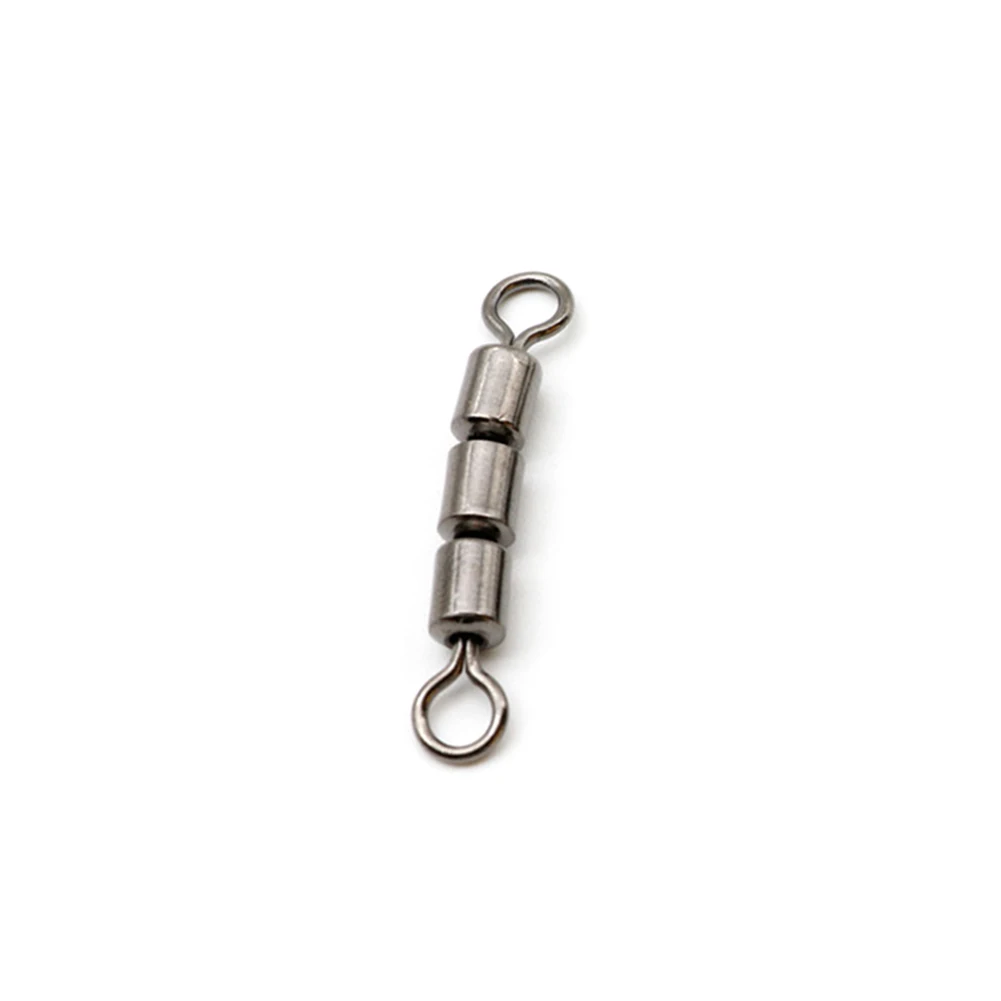 

10pcs Portable Stainless Steel Triple High Tensile Lightweight Spinning Corrosion Resistant Fishing Swivels Safe Quick Connect