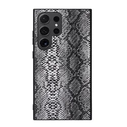 Luxury Leather Carbon Fiber Saffiano Leopard Print Shockproof Phone Cover - Galaxy S23 (Style 4)
