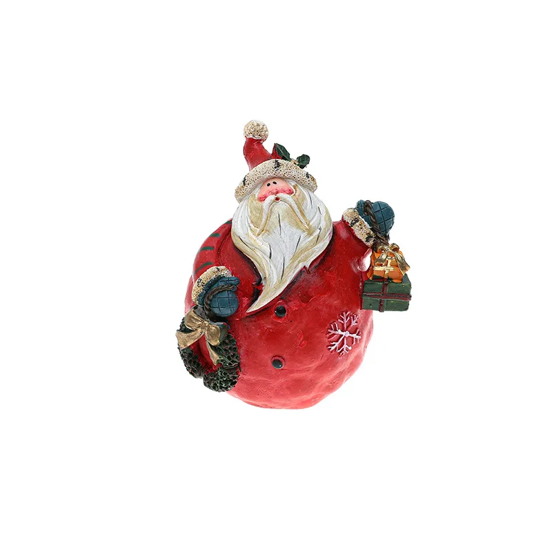 Christmas Painted Resin Santa Claus Gnome Ornaments Christmas Decorations Accessories Desktop Scene Layout Props
