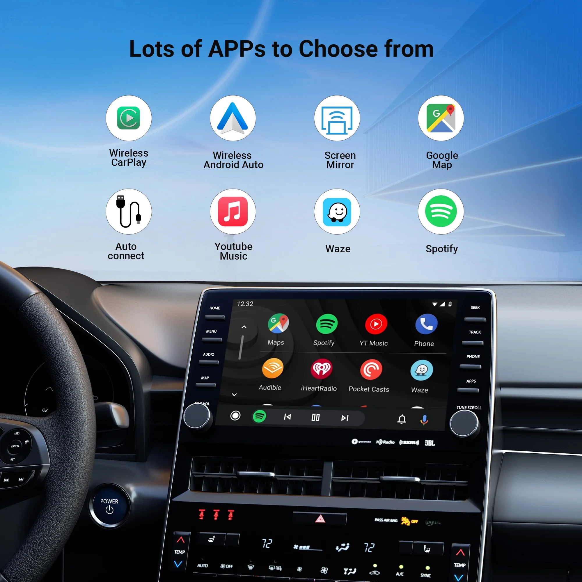 OTTOCAST U2X PRO Wireless Android Auto CarPlay Adapter Carplay Box