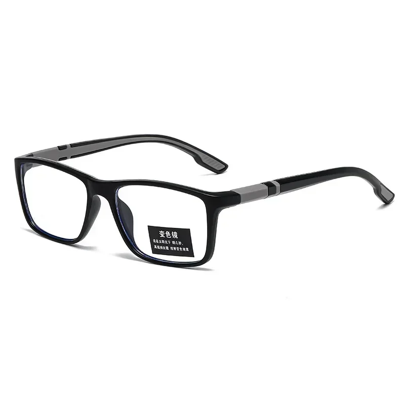 Myopia Glasses Vintage Photochromic Women Men Anti Blue Light Near Sight Ultra light Color Change Eyewear 0 To -4.0