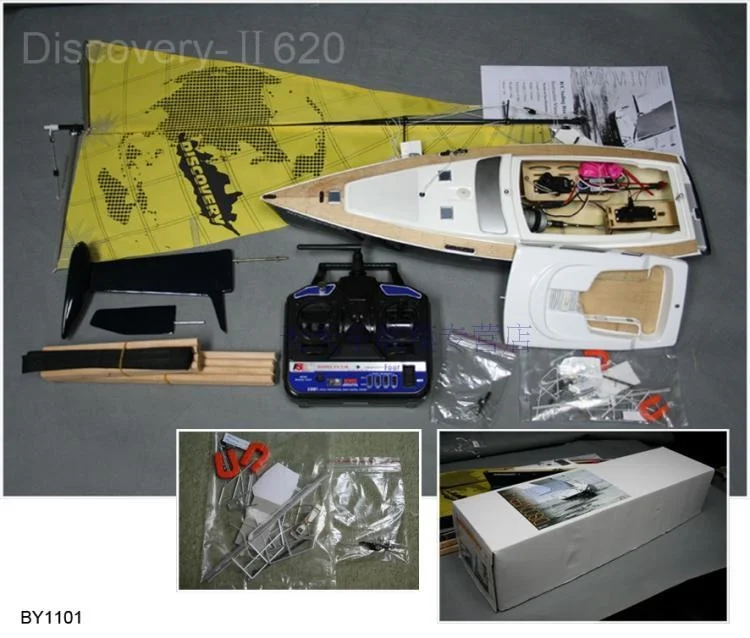 Remote-Controlled Sailboat 620ii Rc Sailboat Model Boutique Fiberglass Body Electric Rc Racing Boat Children's Outdoor Toy Gift 4