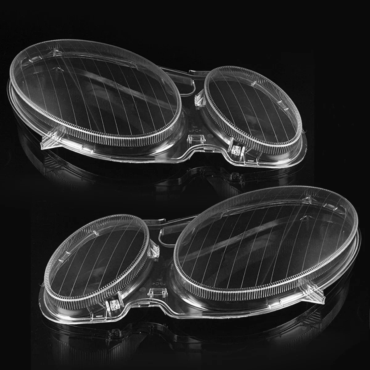 2x SCHEINWERFERGLAS Abdeckung FACELIFT Für 2002-08 MERCEDES BENZ