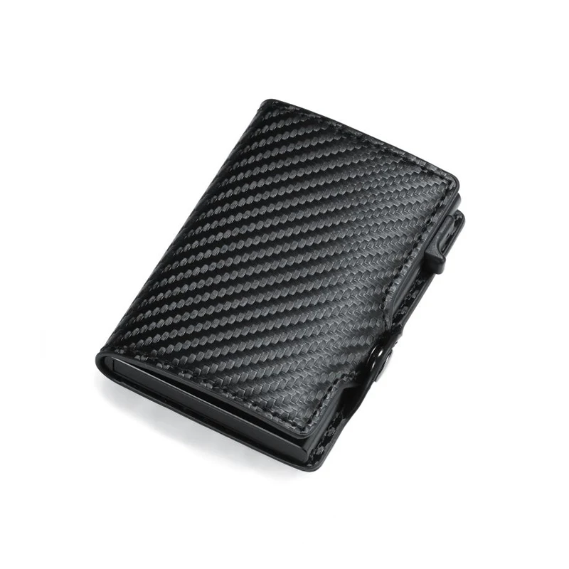 Carbon Fiber Rfid Wallets Slim Thin Money Bags Short Small Male Purses Card Holder Slot Wallets Magic Smart Walet Cartera Hombre 