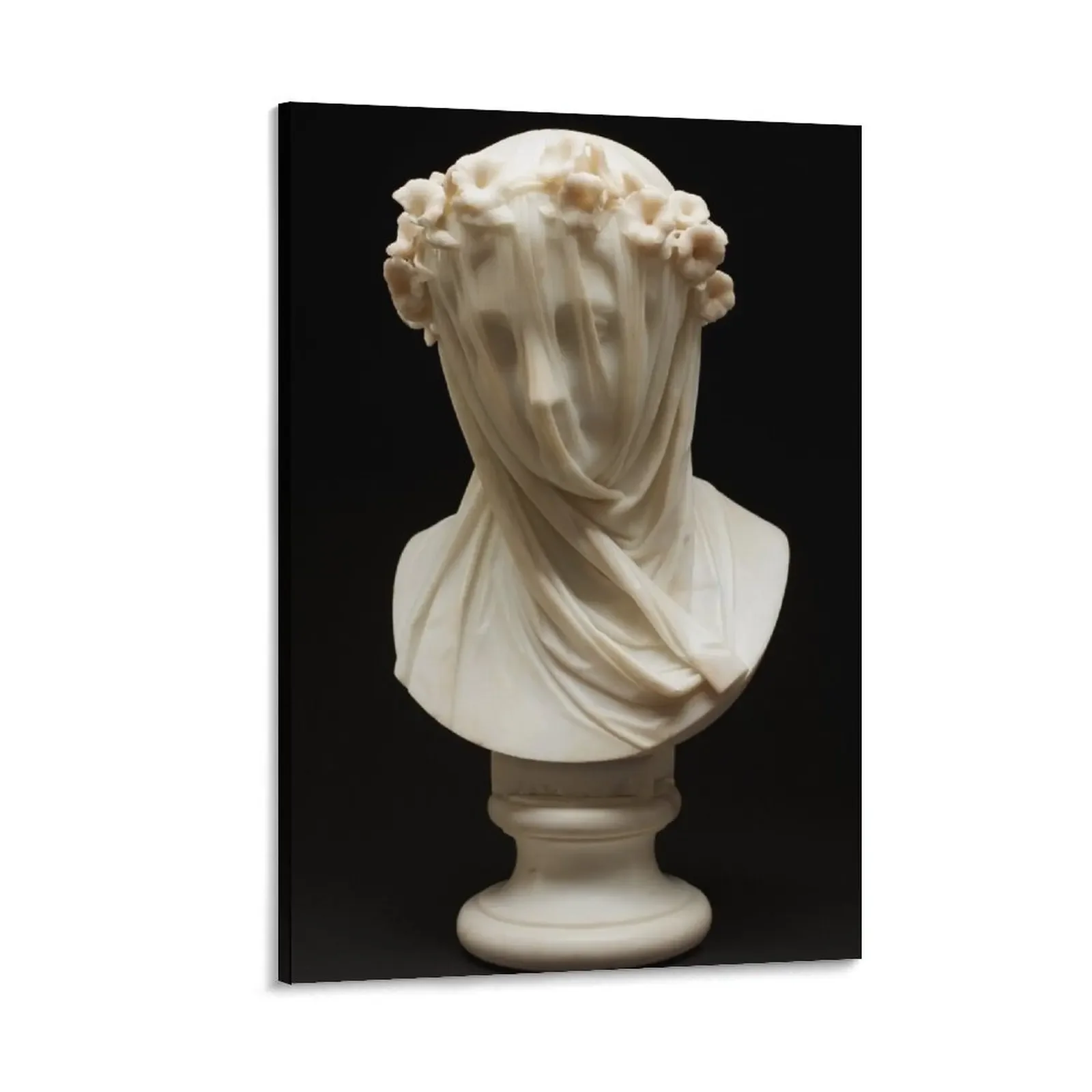

Veiled Lady - Raffaelo Monti (1860) Canvas Painting decorative frames wall room aesthetic room decor