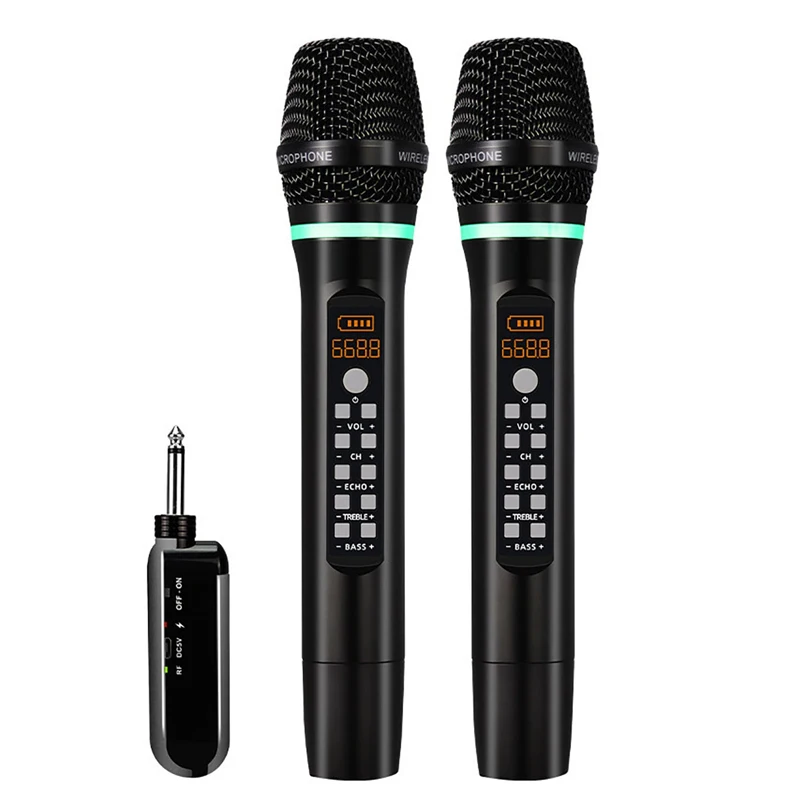 

Wireless Karaoke Microphone Dynamic UHF Home Studio Recording for Computer Audio Professional DJ Speaker Conference Sing Mic