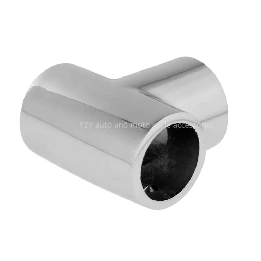Boat Handrail Rail Tee Fitting 1 inch 90 Degree 3 Way Corner Elbow -Marine 316 Stainless Steel - Silver