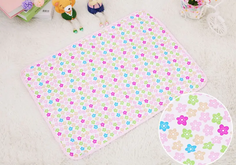 30*45cm Cotton Baby Infant Travel Home Waterproof Urine Mat Cover Burp Changing Pad