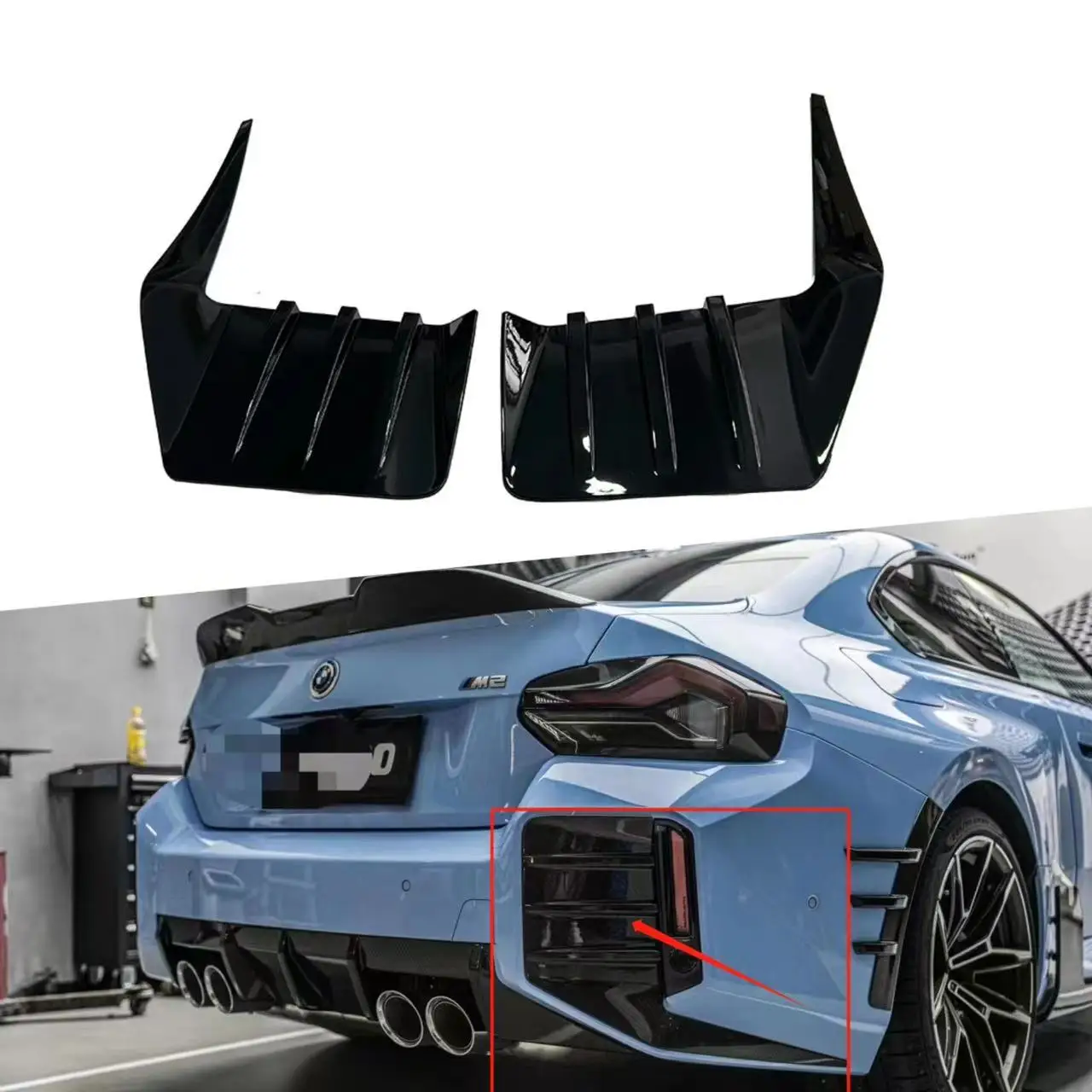 Per 2023-2024 Bmw M2 G87 Mp Style Paraurti Posteriore Diffusore Spoiler Lip Trunk Wing Body Kit Splitter Cover Trim