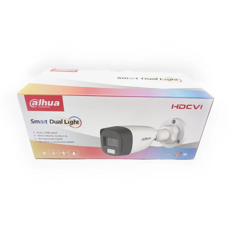 CAMARA DAHUA BULLET 2MP DH-HAC-HFW1200RLN-IL-T  2.8MM TWO WAY TALK HDCVI SMART LIGHT IP67 WEATHER PROOF