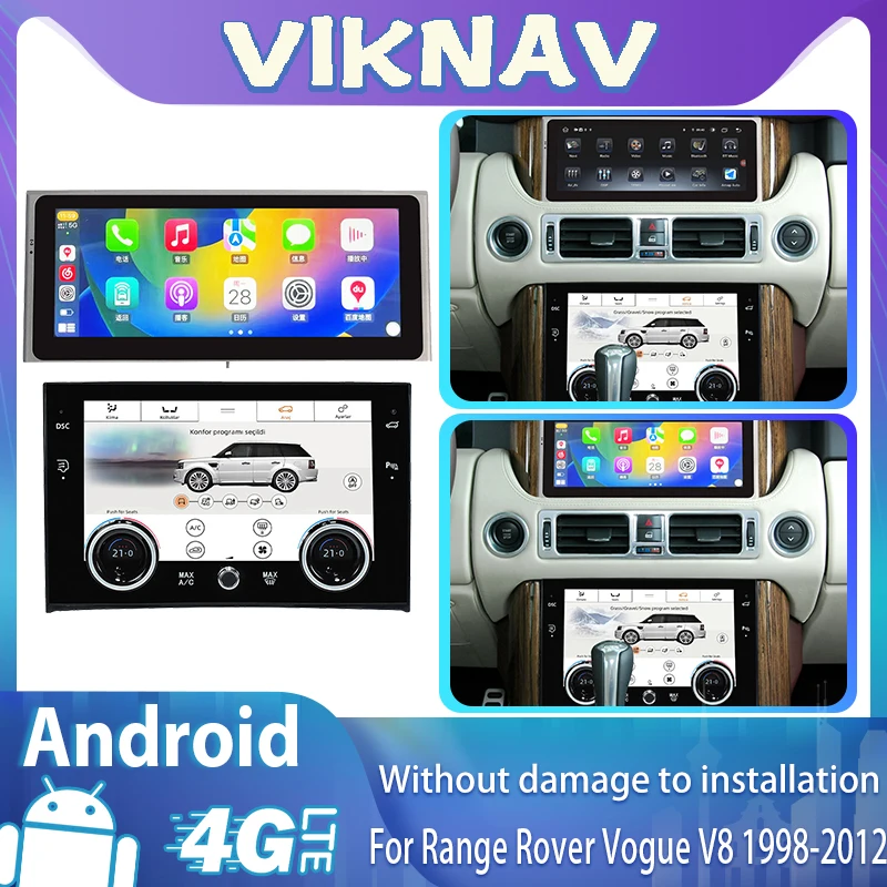 

10.25inch Android10 Car Radio Multimedia Video Player For Range Rover Vogue V8 L322 2002-2012 with AC Panel