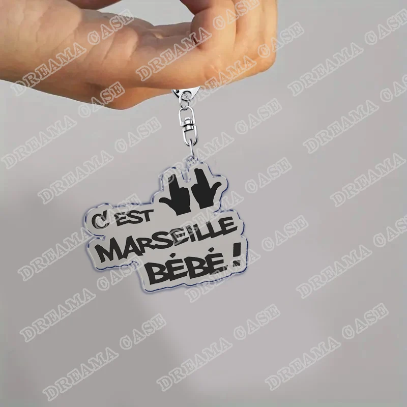 French Rapper Keychain for Accessories Bag Jewelry Fans Gifts Jul Marseille Music