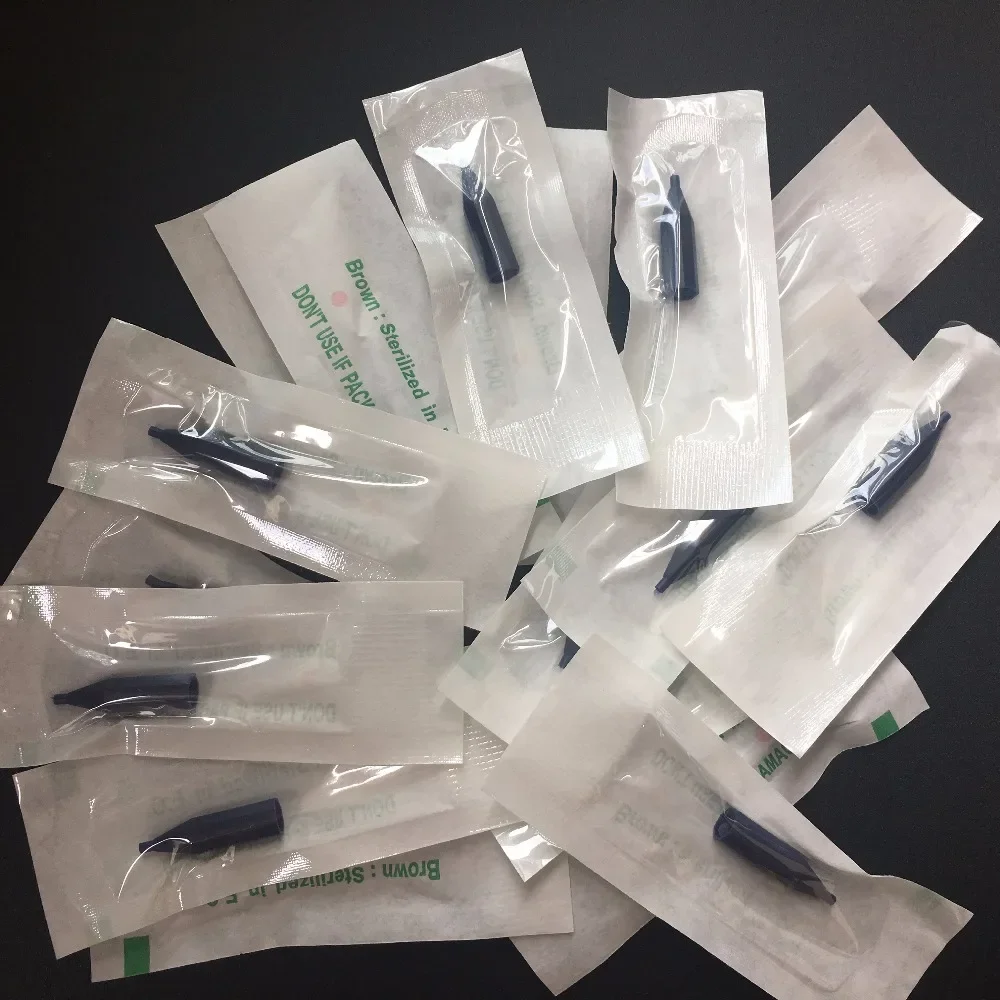 100Pcs 1RL/3RL Individual Packed Giant Sun Tattoo Needle Tips for Permanent Makeup Caps Eyebrow Lip Machine Giant Sun Needle Cap