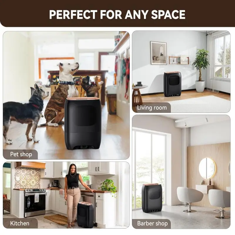 OMESER Pro Touchless Vacuum Automatic Dustpan Ultra Fast Powerful Corded Canister Vacuum for Sweeping Salon Pet Hair Food, Dirt 5