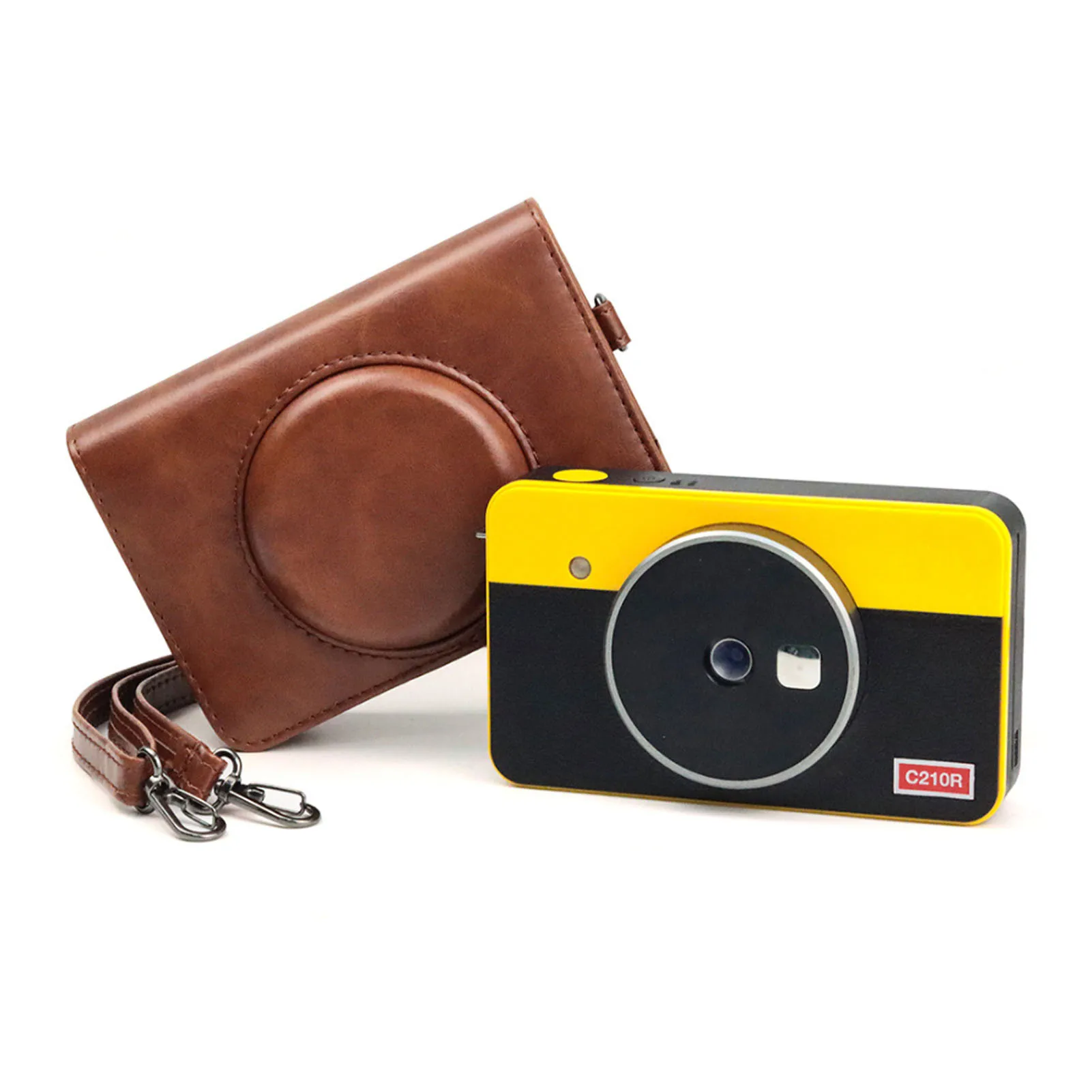 Nouvelle coque en cuir C210R pour appareil Photo Kodak Mini Shot 2,  accessoires pour appareil Photo instantané rétro et imprimante Photo, avec  bandoulière