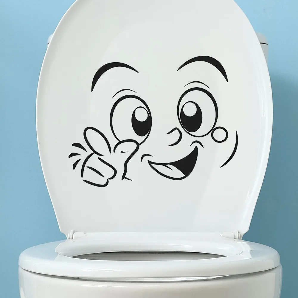 Cute memes Toilet stickers Bathroom Home decor wall stickers