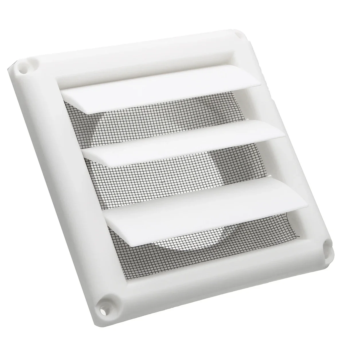 5.6inch White Plastic Louvre Air Vent Grille with Adjustable Flyscreen Cover Heating Cooling & Vents Vents