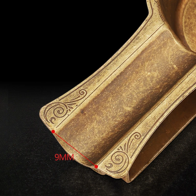 Cigar Ashtray Pure Copper Creative Single Portable Retro Ashtray with Hole Opener Living Room Ornament