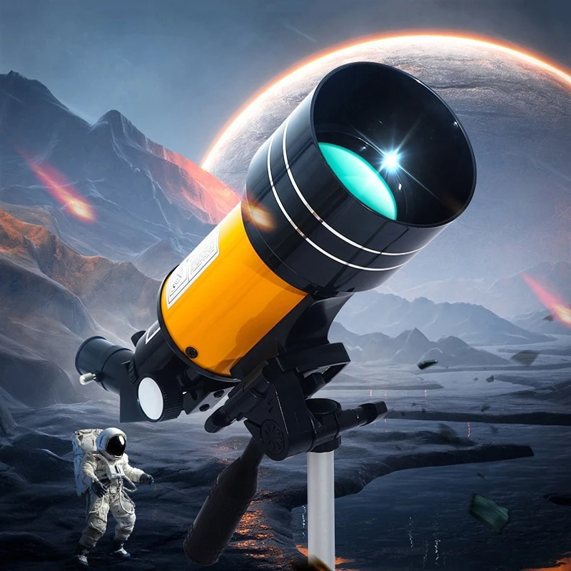 F30070M Professional Astronomical Telescope AZM70300  HD High-Power Portable Tripod  150 Times Zoom Night Vision View Moon Star 2