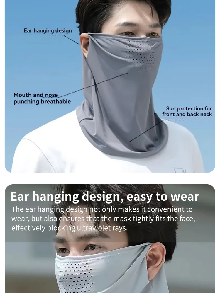 1pc UV-Schutz Schal Gesichts maske für Frauen-vielseitig zum Fahren, Angeln und Bergsteigen-Sonnenschutz – Detail 5