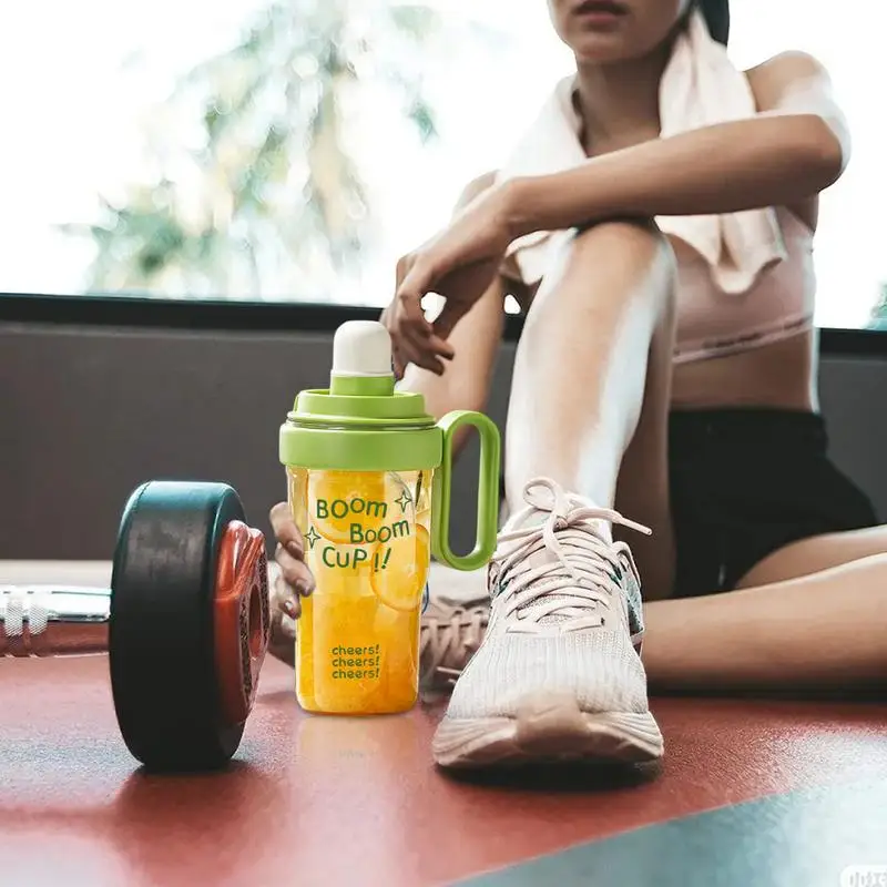 Simple Large Capacity Cup Leakproof Mixer for milk tea lemon tea fruit drinks cocktails shaker with popsicle stick and ice tray
