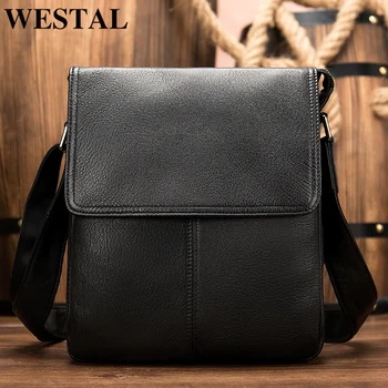 WESTAL 남성용 디자이너 사첼 숄더백, 럭셔리 핸드백, 가죽 메신저 백