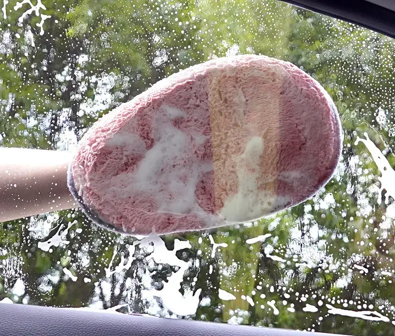 Car Wash Wool Gloves Microfiber Washing Coral Fleece Car Wash Gloves Towels Cleaning Accessories