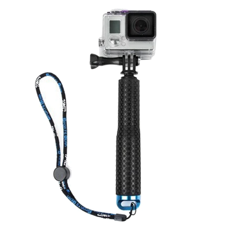 1 Pz 48Cm Impermeabile Palmare Sport Selfie Stick Per Go Pro Hero 9 8 7 6 5 4 3 Osmo Action Black
