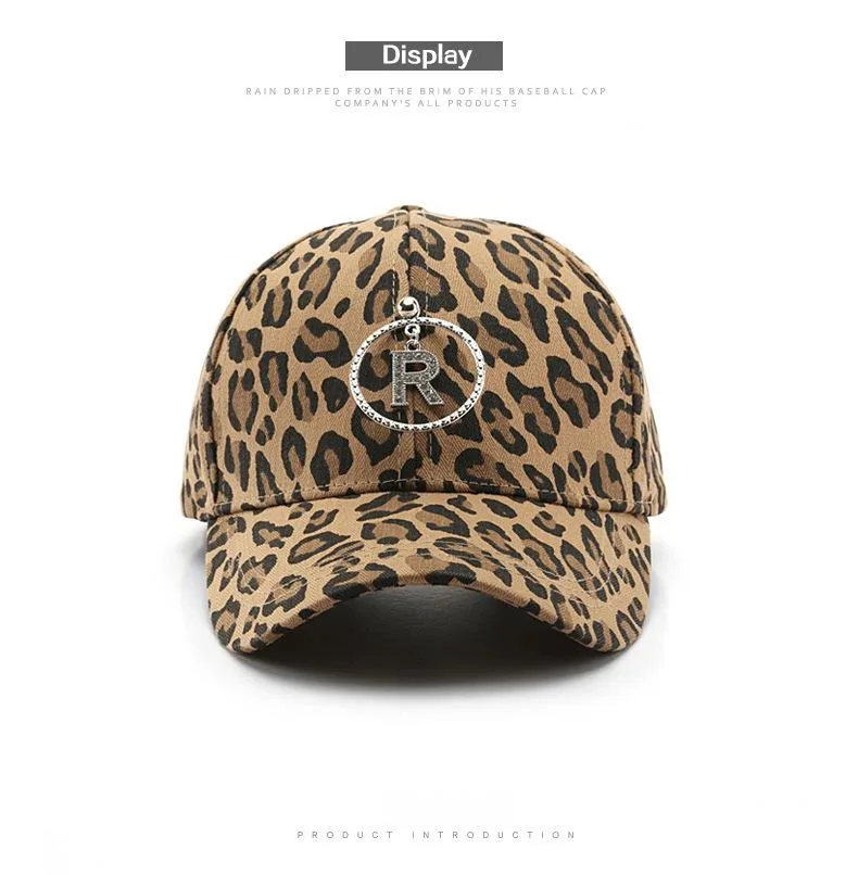 Neuer Hut, modischer und minimalistischer Baseballhut mit gebogener Krempe und Leopardenmuster, beliebter Sportanhänger für die Straße im Freien, Entenschnabelhut_voghion.com