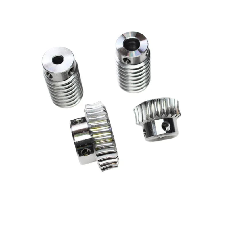 Motor Gear Transmission Gear 1M Modulus Worm Gear Ratio 5/20/30/40/50/60 Teeth Turbine Worm
