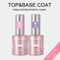 MIZHSE 18ml Base And Top Coat Long Lasting Gel Nail Polish Soak Off UV LED Lamp Gel Matte Top Coat Nail Art Manicure Gel Varnish 2