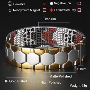 Herapeutic Energy Healing Magnetic Detachable Relax Bracelet Therapy Arthritis Men Women Jewelry Accessories Leisure Business 2