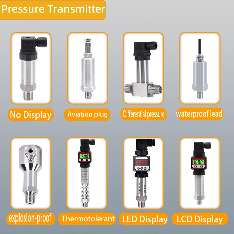 Pressure Transmitter Digital Display -1bar-0bar-1000 bar 10bar Transducer 4-20mA RS485 M20*1.5 LCD Hersman Pressure Sensor