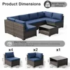 Rattan Outdoor Sectional Wicker Patio Conversation Set with Cushions and Coffee Table, Garden Sofas 4