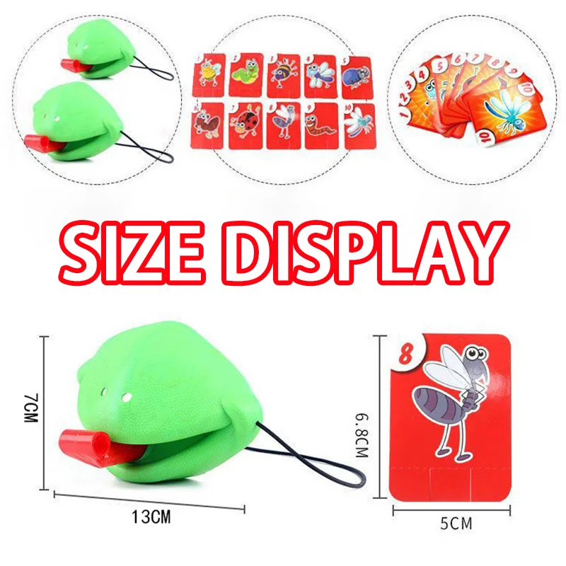 Sc8d0da2a8426459a9df94b77eeb77ca9j Frog Lizard Mask Wagging Tongue Lick Cards Board Games for Children Family Party Toys Antistress Funny Desktop Puzzle Game Toys
