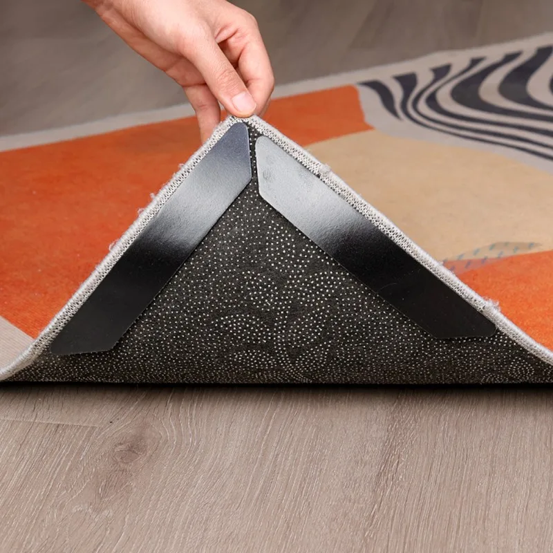 Self-adhesive Carpet Sofa Fixing Tape Non-slip Sticker Washable Reusable Rug Gripper Household Anti-skid Rubber Mat Tape 1/8Pcs anti slip tape