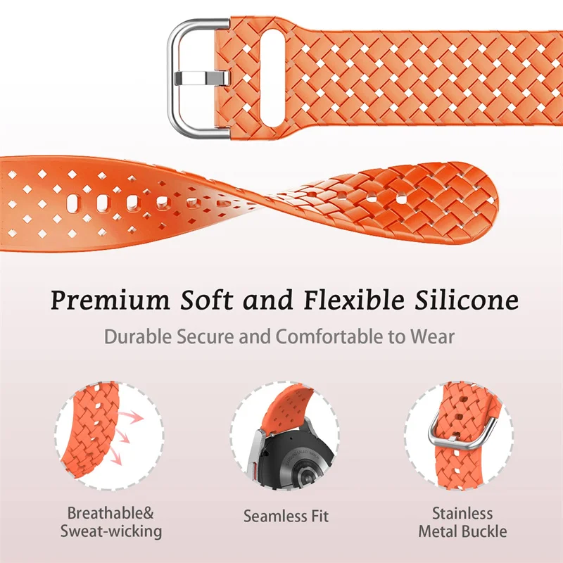 20mm Band for Samsung Galaxy Watch 5-pro-4-Classic/active 2 Sport Silicone Braided bracelet Huawei/Amazfit GTS-3-2-2e-mini strap