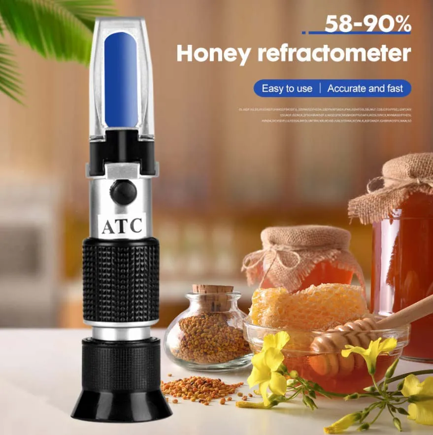 

Hand Held Brix 58~92% Refractometer Brix Honey ATC for Jam Syrup Controlling Concentrations with Retail Box 40% Off