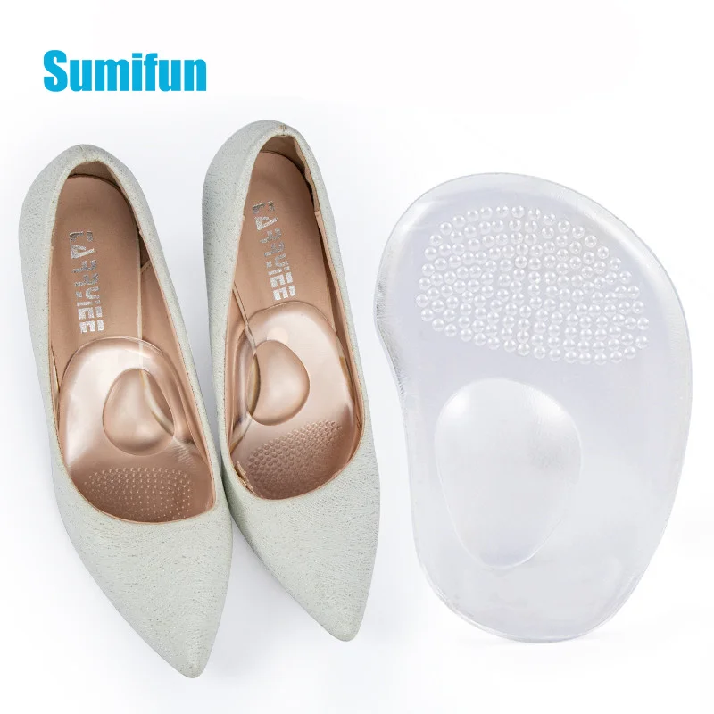 2/4/6pcs Silicone Gel High Heel Arch Support Insoles Cushion Shoe Insole Orthopedic Orthoses Foot Plane Correct Shock-absorber