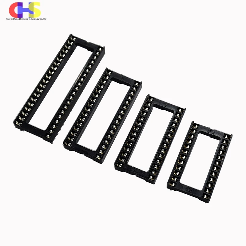 Versatile IC Socket Connector Set - 10pcs, 2.54mm Pitch, Various Pin Configurations