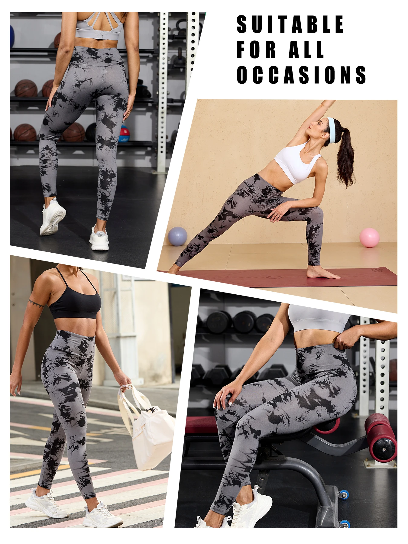Super Soft High Waisted Tie Dye Sport Leggings for Women No See Through Workout Running Yoga 3