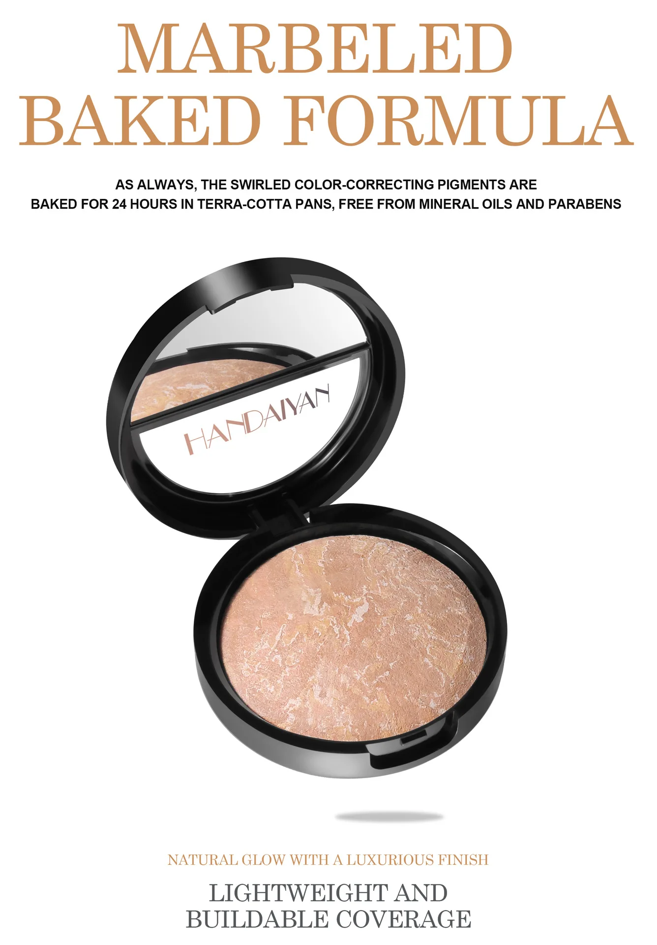 Description Picture 6 of itemBaked Makeup Pressed Powder Makeup Palette Natural Colors Face Loose Powder Makeup Setting Finish Powder Cosmetics